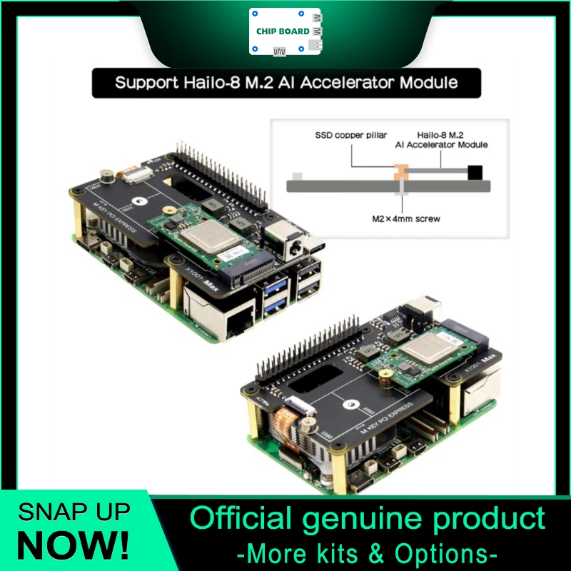 Nvme Ssd - Geekworm X1001-Max NVMe M.2 PCIe3.0 HAT،