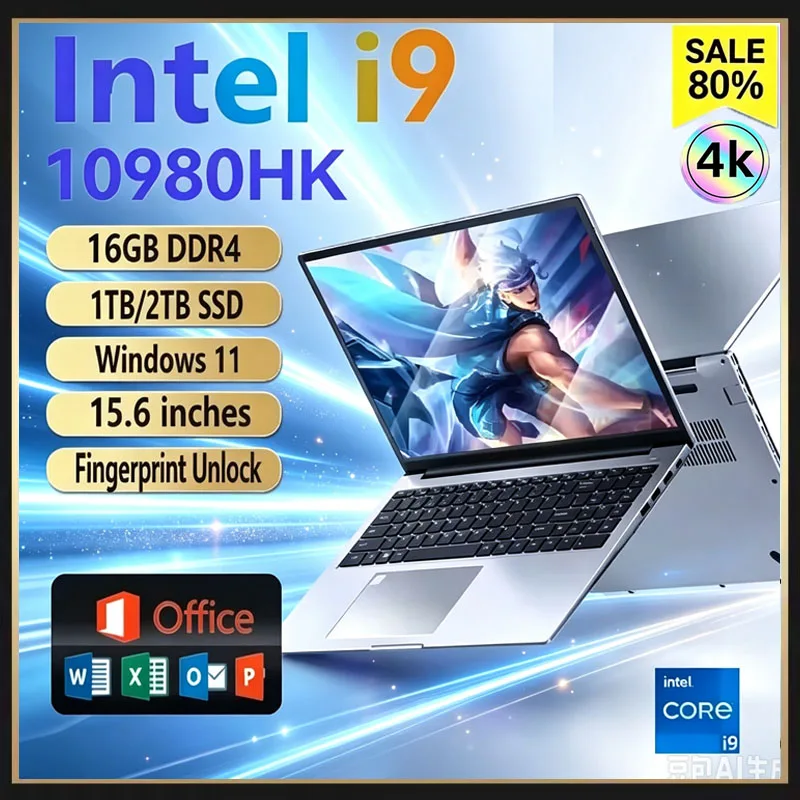 M.2 Ssd - لابتوب محمول بشاشة 15.6 بوصة، معالج