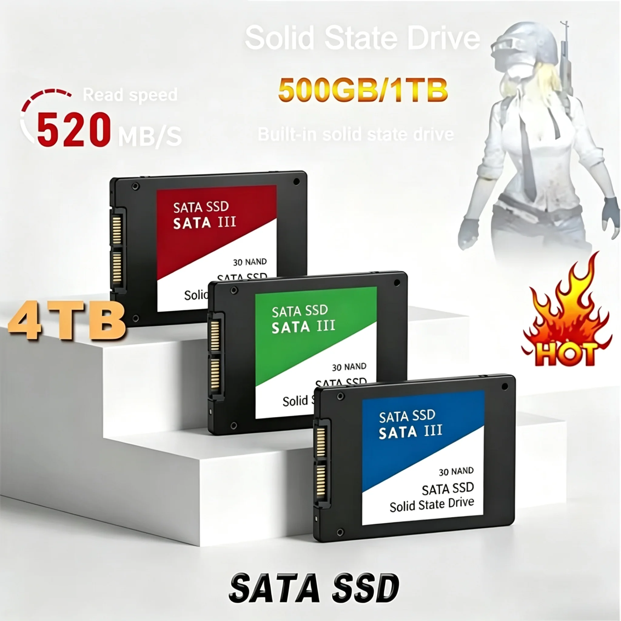 Ssd 500Gb - قرص صلب SSD عالي السرعة بسعة