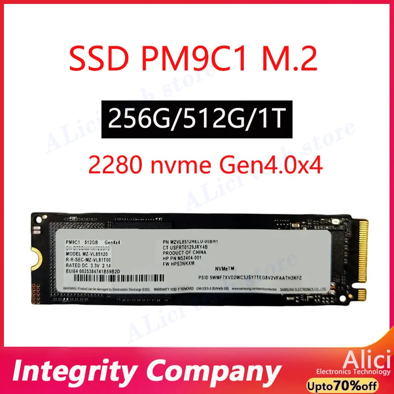 Samsung Ssd - الأصلي ينطبق سامسونج PM9C1 /PM9C1a 512G