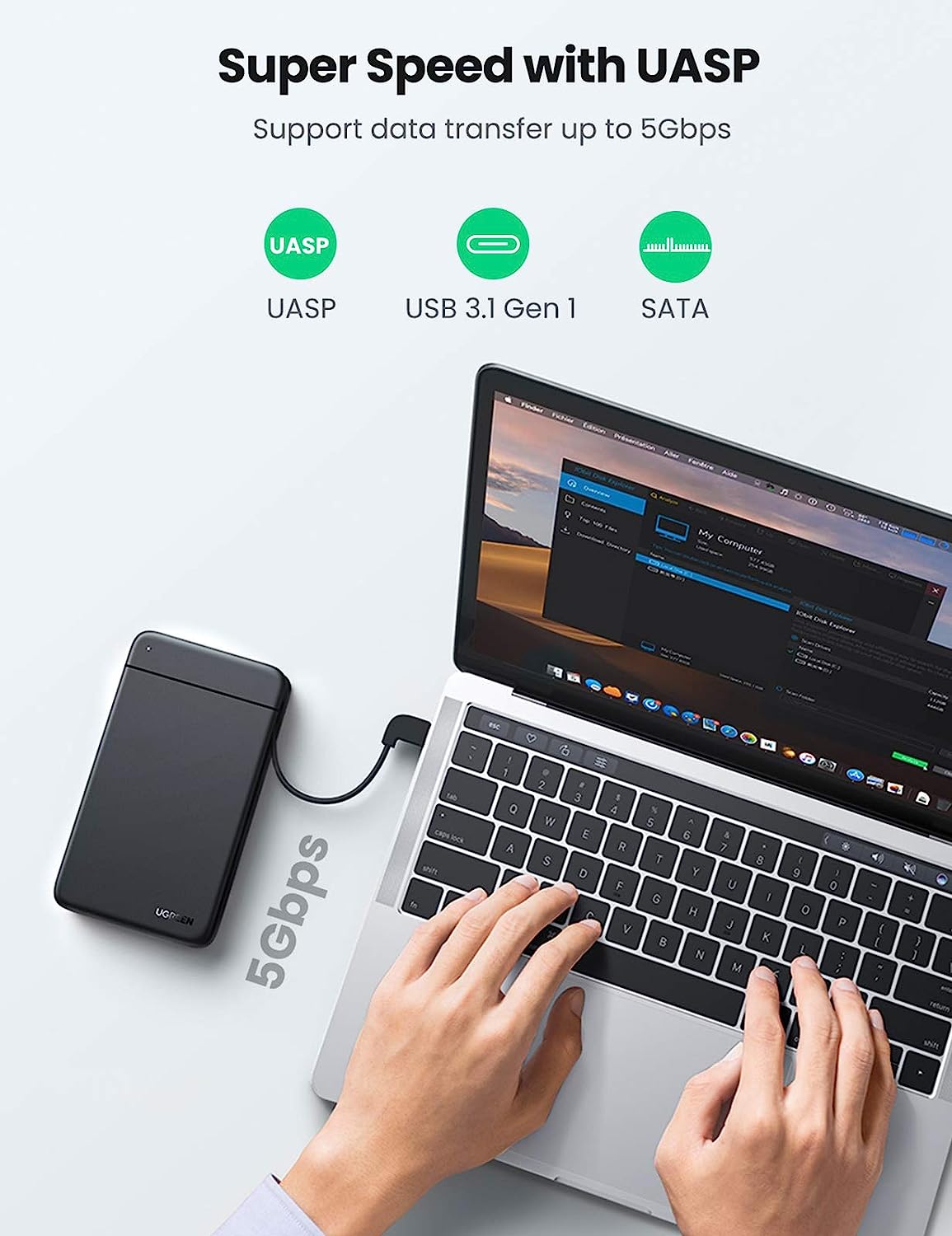 UGREEN USB C حاوية القرص الصلب - مراجعة Ssd Hard Drive وسعره