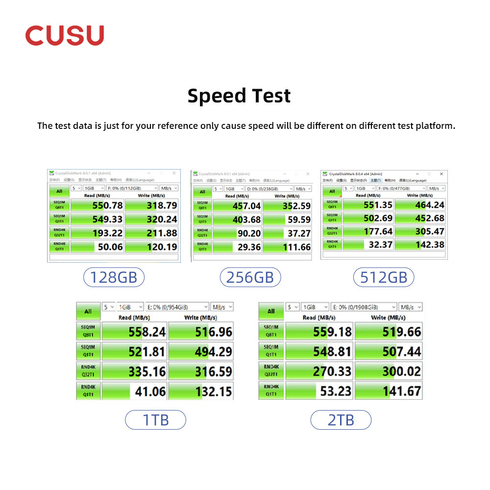 CUSU SSD 1 تيرا بايت 512 جيجا  - مراجعة Ssd 500Gb وسعره