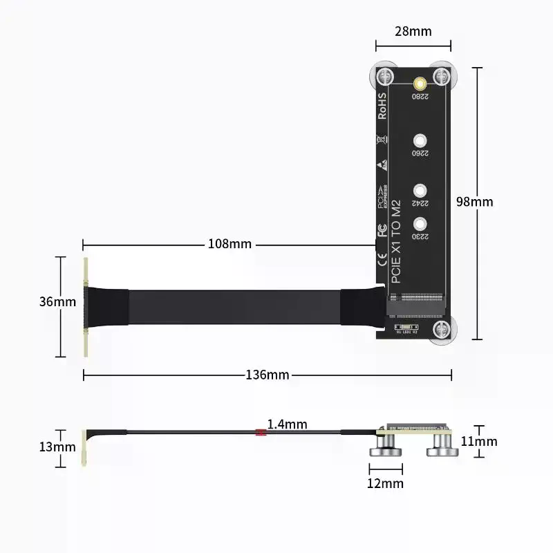 1 قطعة M.2 NVMe SSD إلى X1 دعم - مراجعة Nvme Ssd وسعره