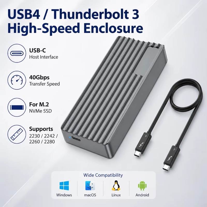 علبة خارجية لـ TBT3/USB4 M.2 N - مراجعة External Ssd وسعره