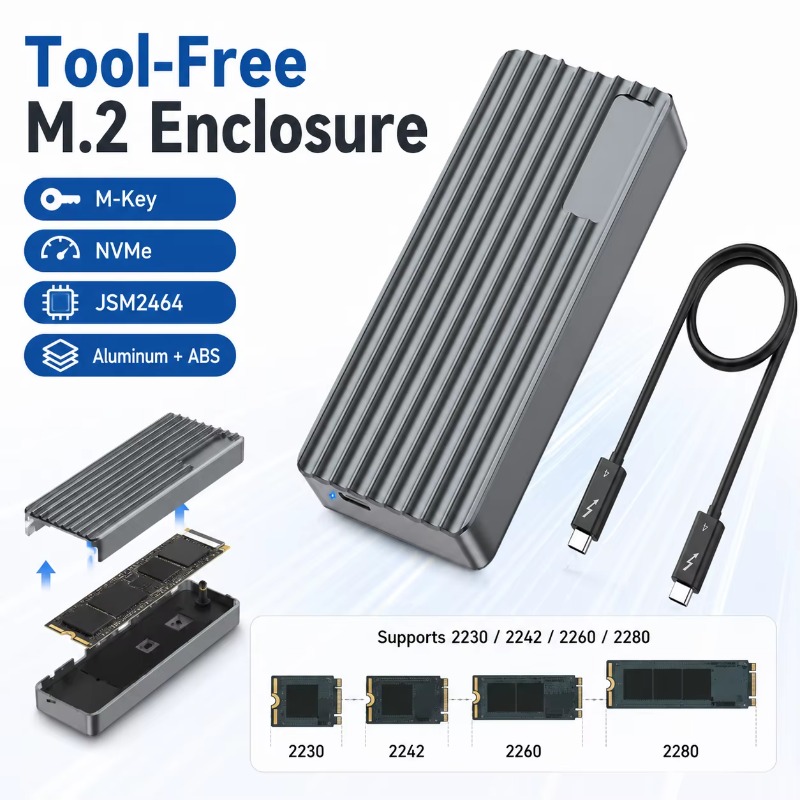 علبة خارجية لـ TBT3/USB4 M.2 N - مراجعة External Ssd وسعره